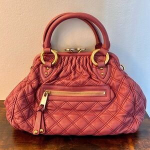 Marc Jacobs Stam Quilted Pink Leather Bag Handbag Purse